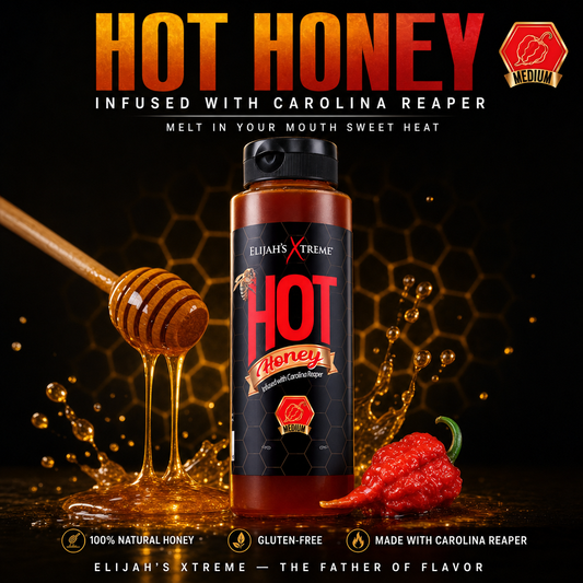 Elijah's Xtreme Hot Honey | Carolina Reaper Infused | 12 oz