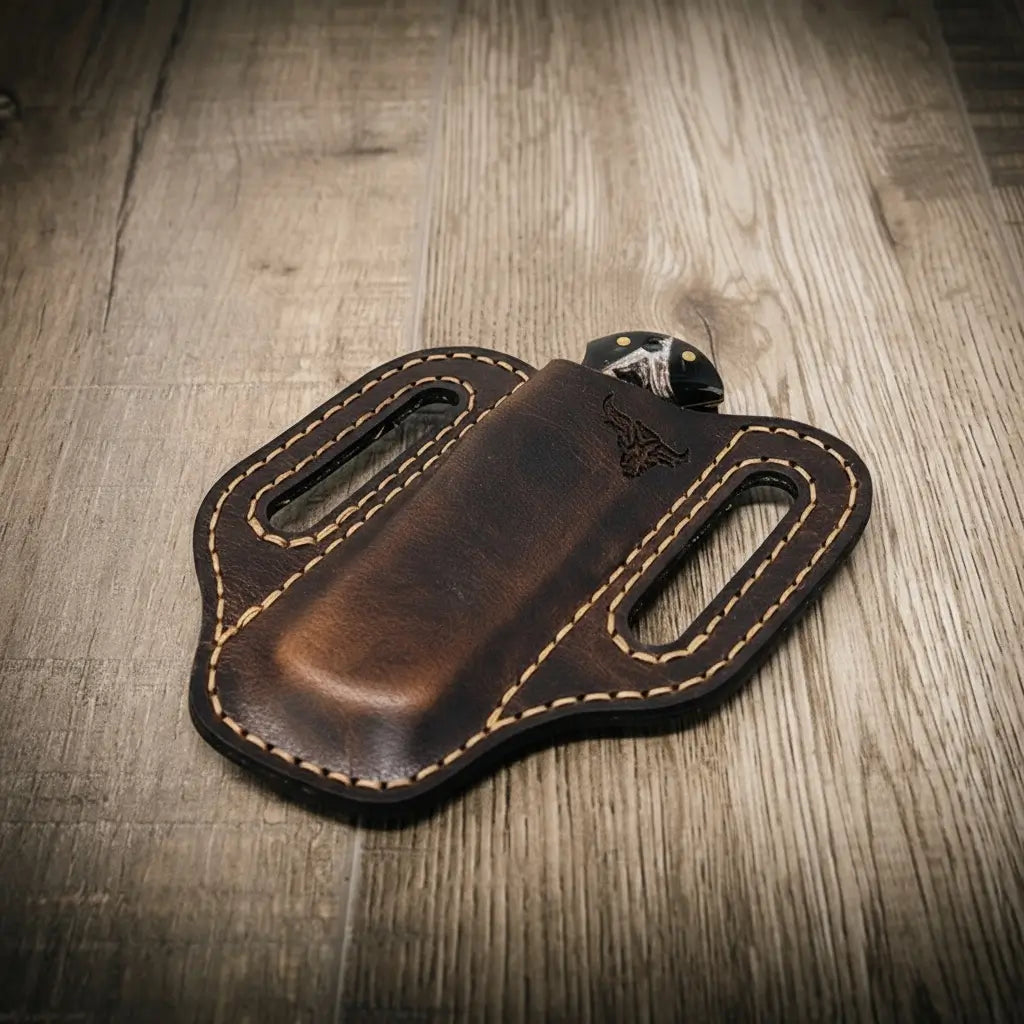 Custom Leather Knife Sheath – Handmade in Texas | Bull Sheath Leather
