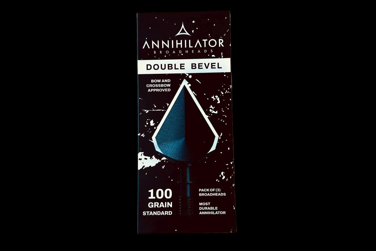 Annihilator Broadheads Double Bevel 100 – 1" Cut, Single-Piece Steel, 3-Pack