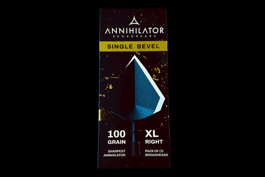 Annihilator Broadheads Single Bevel XL 100 – 1-1/16" Cut, Right or Left Rotation, 3-Pack