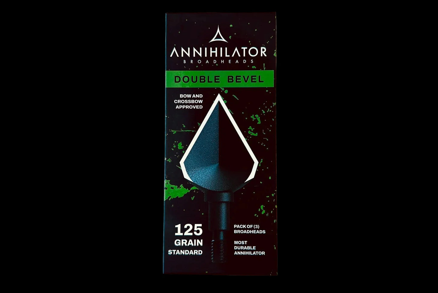 Annihilator Broadheads Double Bevel 125 – 1" Cut, Single-Piece Steel, 3-Pack