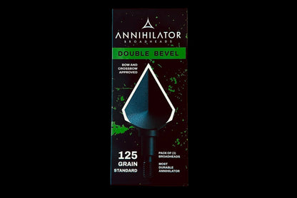 Annihilator Broadheads Double Bevel 125 – 1" Cut, Single-Piece Steel, 3-Pack