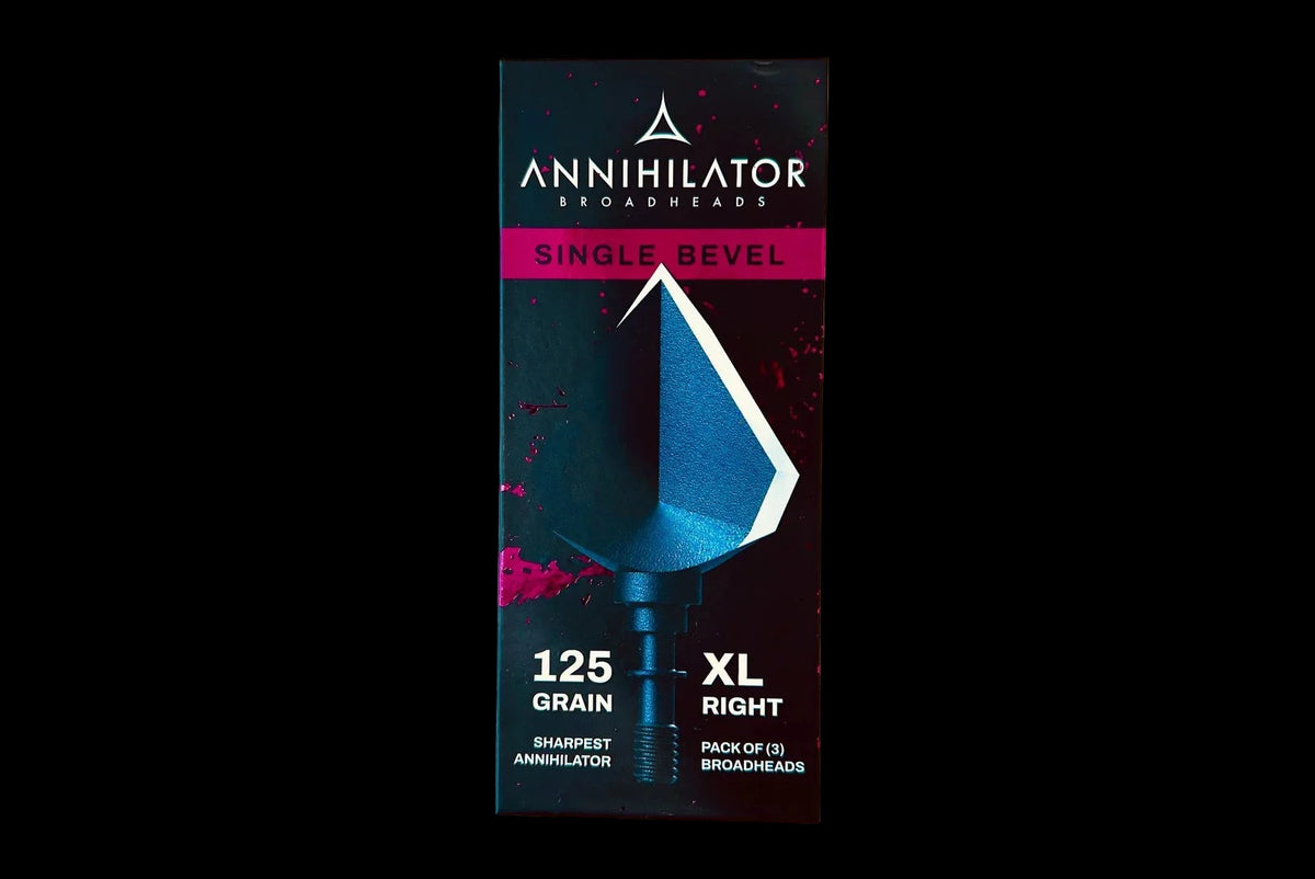 Annihilator Broadheads Single Bevel XL 125 – 1-1/16" Cut, Right or Left Rotation, 3-Pack