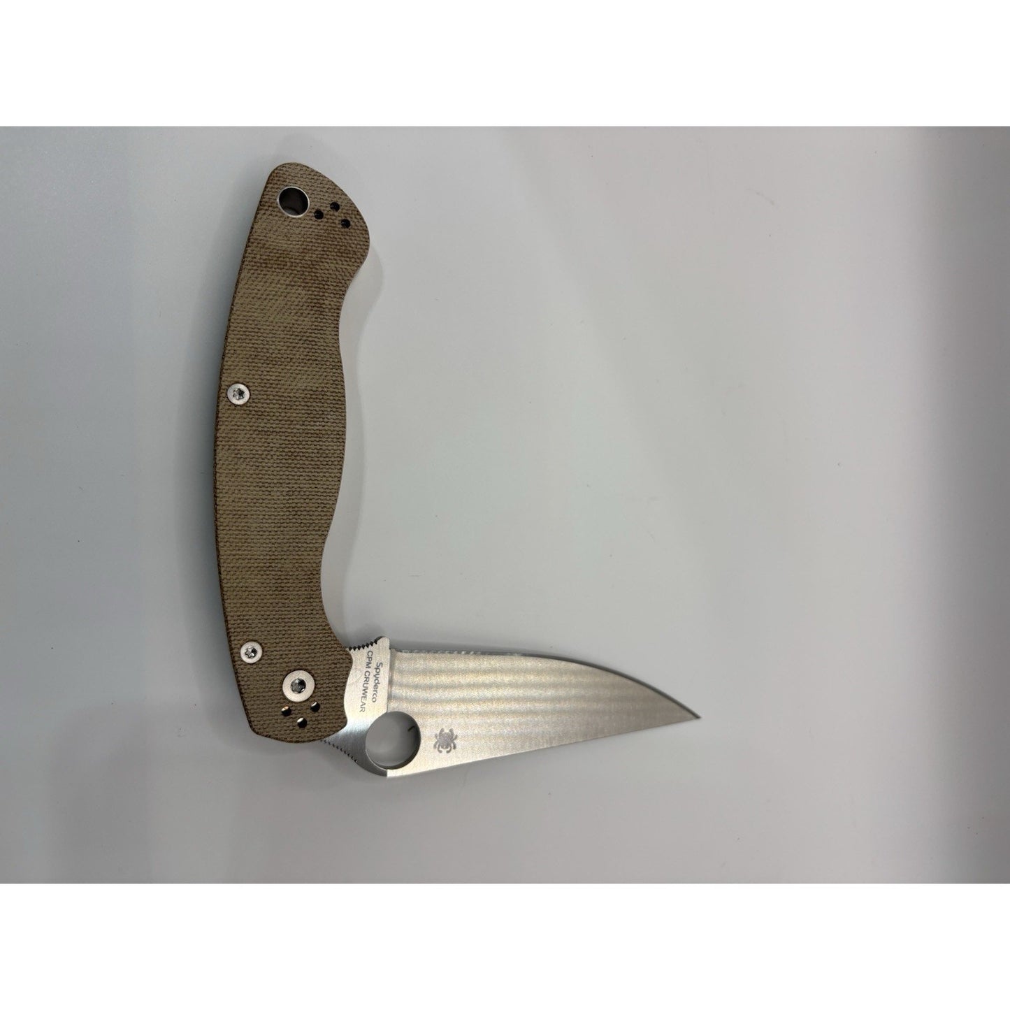 Spyderco Military 2 CPM CRU-WEAR Brown Micarta EDC Folding Knife