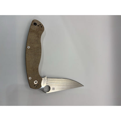 Spyderco Military 2 CPM CRU-WEAR Brown Micarta EDC Folding Knife