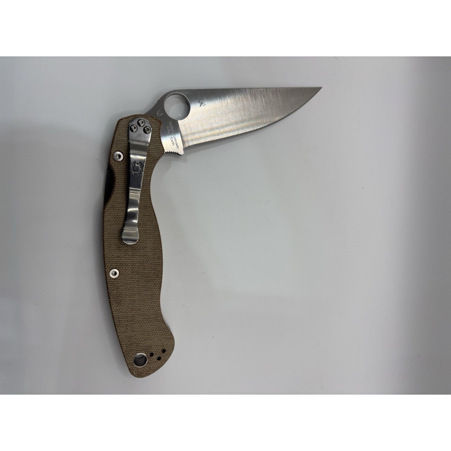 Spyderco Military 2 CPM CRU-WEAR Brown Micarta EDC Folding Knife