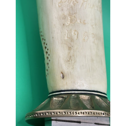 Bob Hardin Custom Bowie Knife 1989 – Scrimshaw Eagle, Serial No. 5 of 25