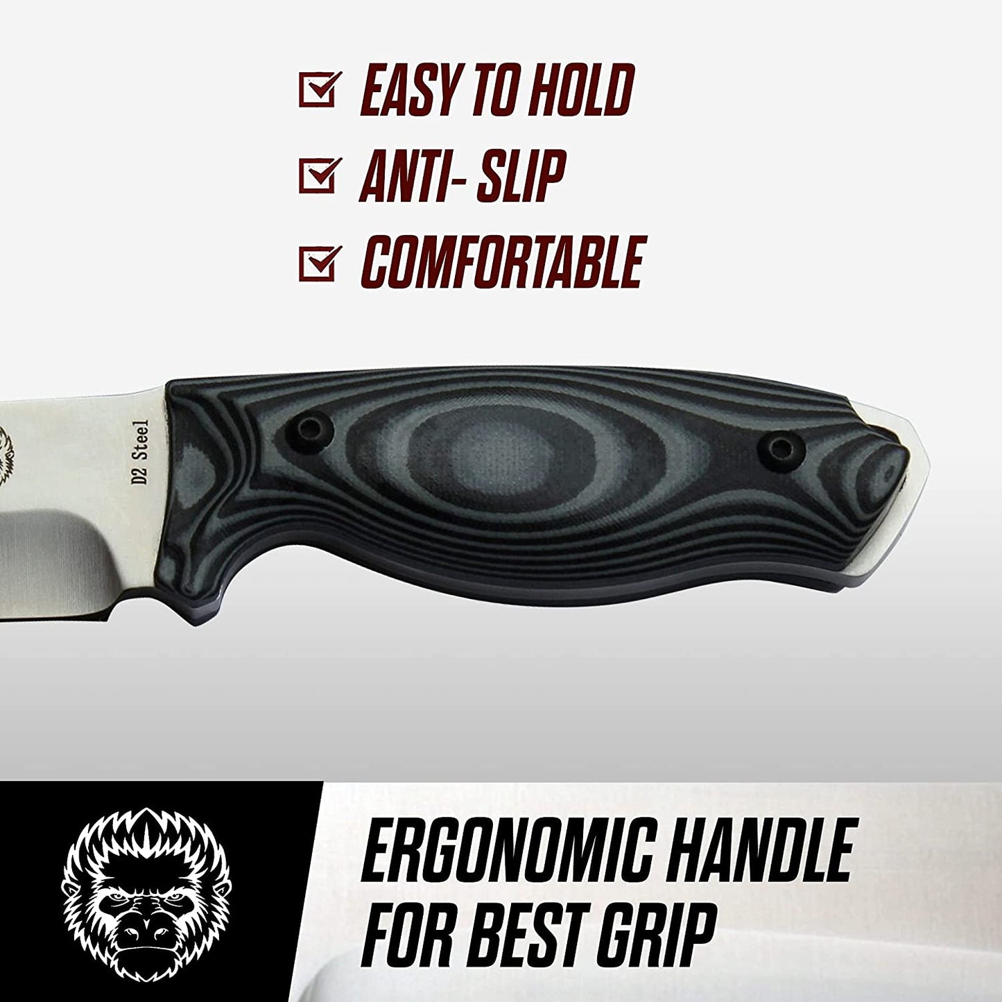 "The Silverback" Full Tang D2 Outdoor Camping Knife Gift Set