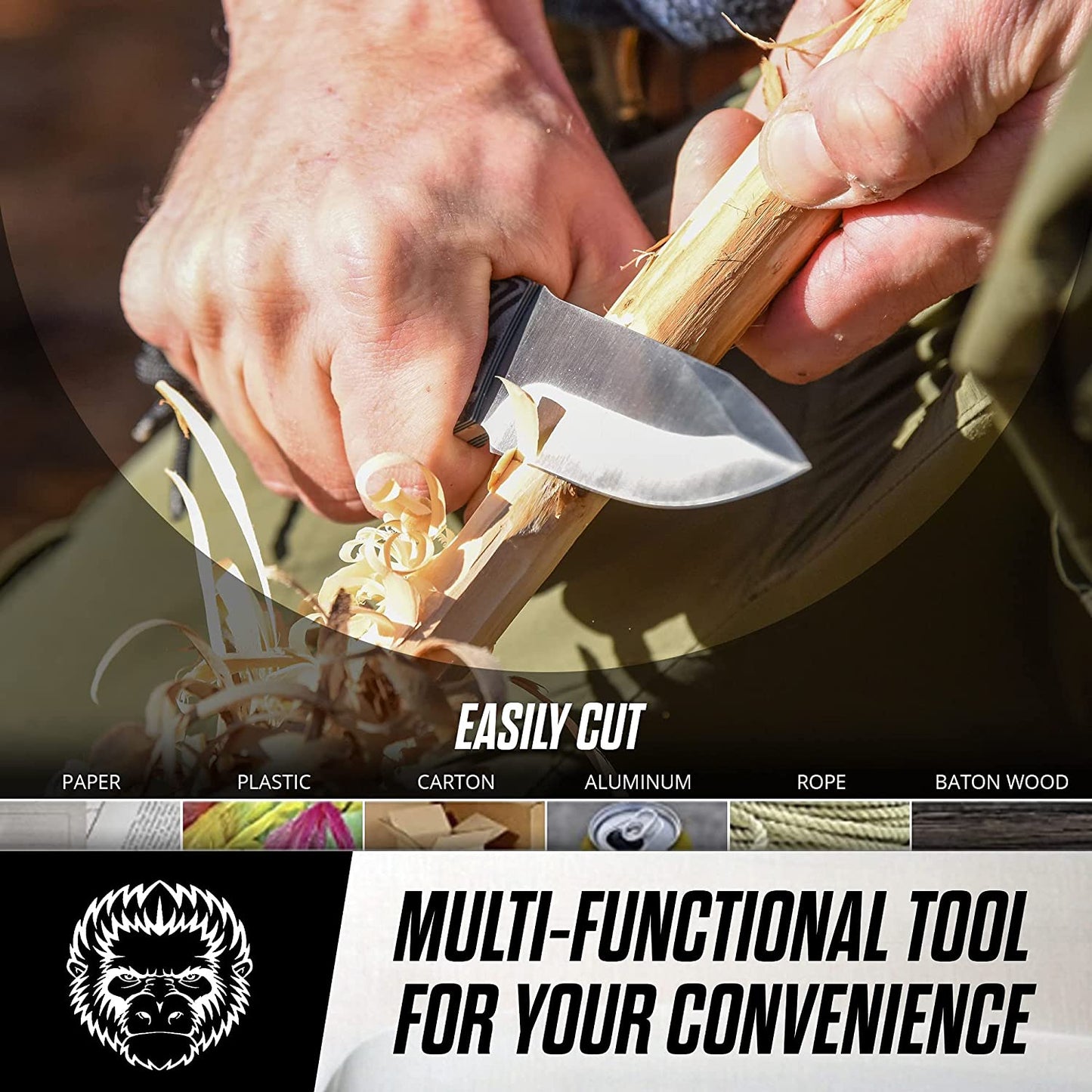 "The Silverback" Full Tang D2 Outdoor Camping Knife Gift Set