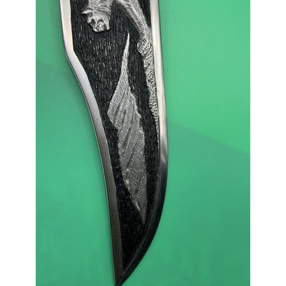 Bob Hardin Custom Bowie Knife 1989 – Scrimshaw Eagle, Serial No. 5 of 25