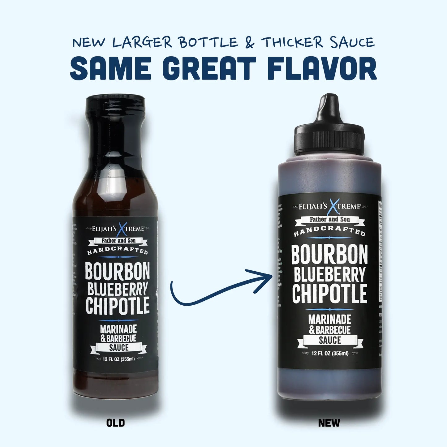 Elijah's Xtreme Bourbon Blueberry Chipotle BBQ Sauce & Marinade – 15.3 oz