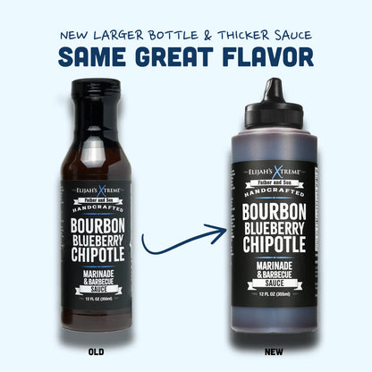 Elijah's Xtreme Bourbon Blueberry Chipotle BBQ Sauce & Marinade – 15.3 oz