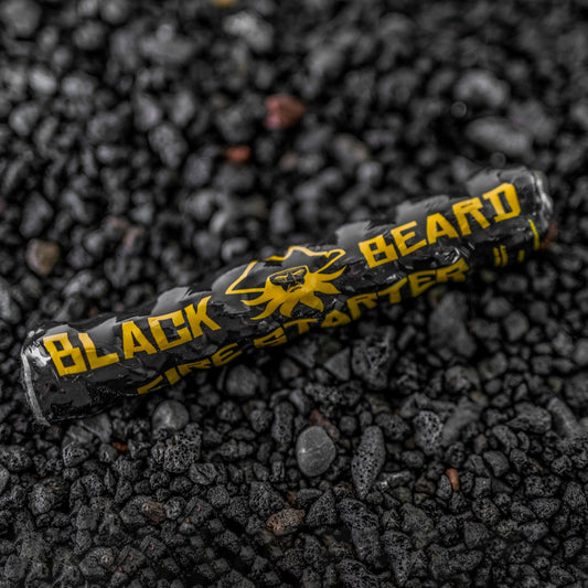 Black Beard Fire Starter Tinder | Waterproof & Windproof | 50+ Fires | Made in USA