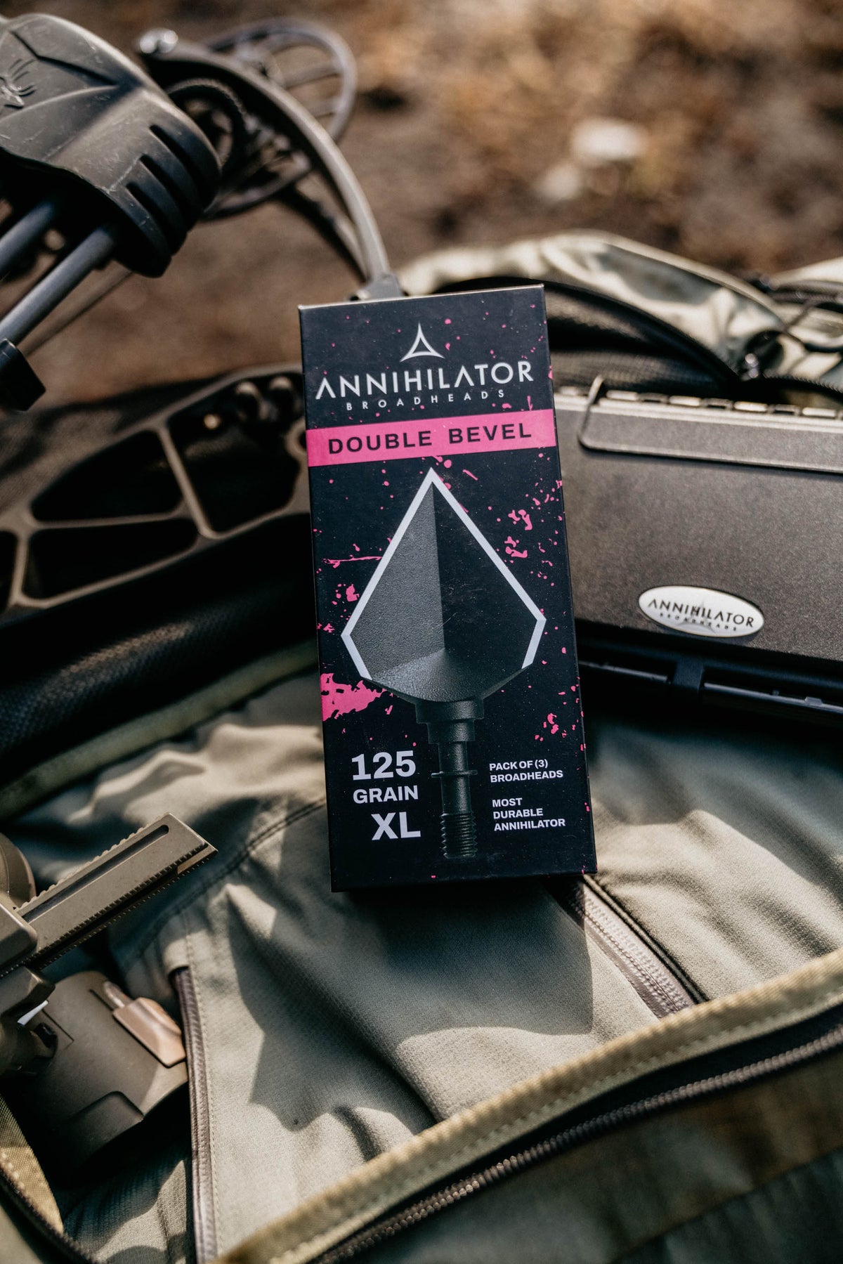 Annihilator Broadheads Double Bevel XL 125 – 1-1/16" Cut, Single-Piece Steel, 3-Pack