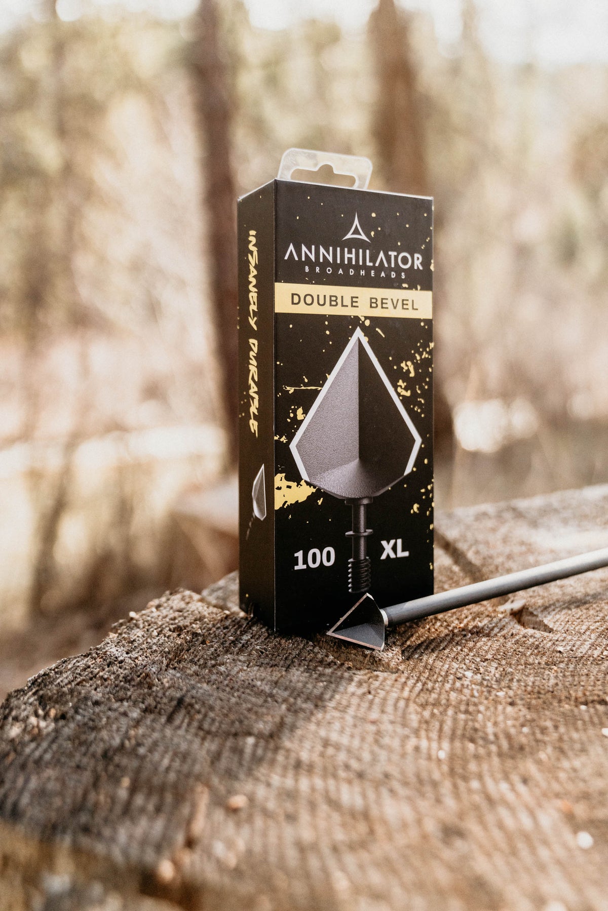 Annihilator Broadheads Double Bevel XL 100 – 1-1/16" Cut, Single-Piece Steel, 3-Pack