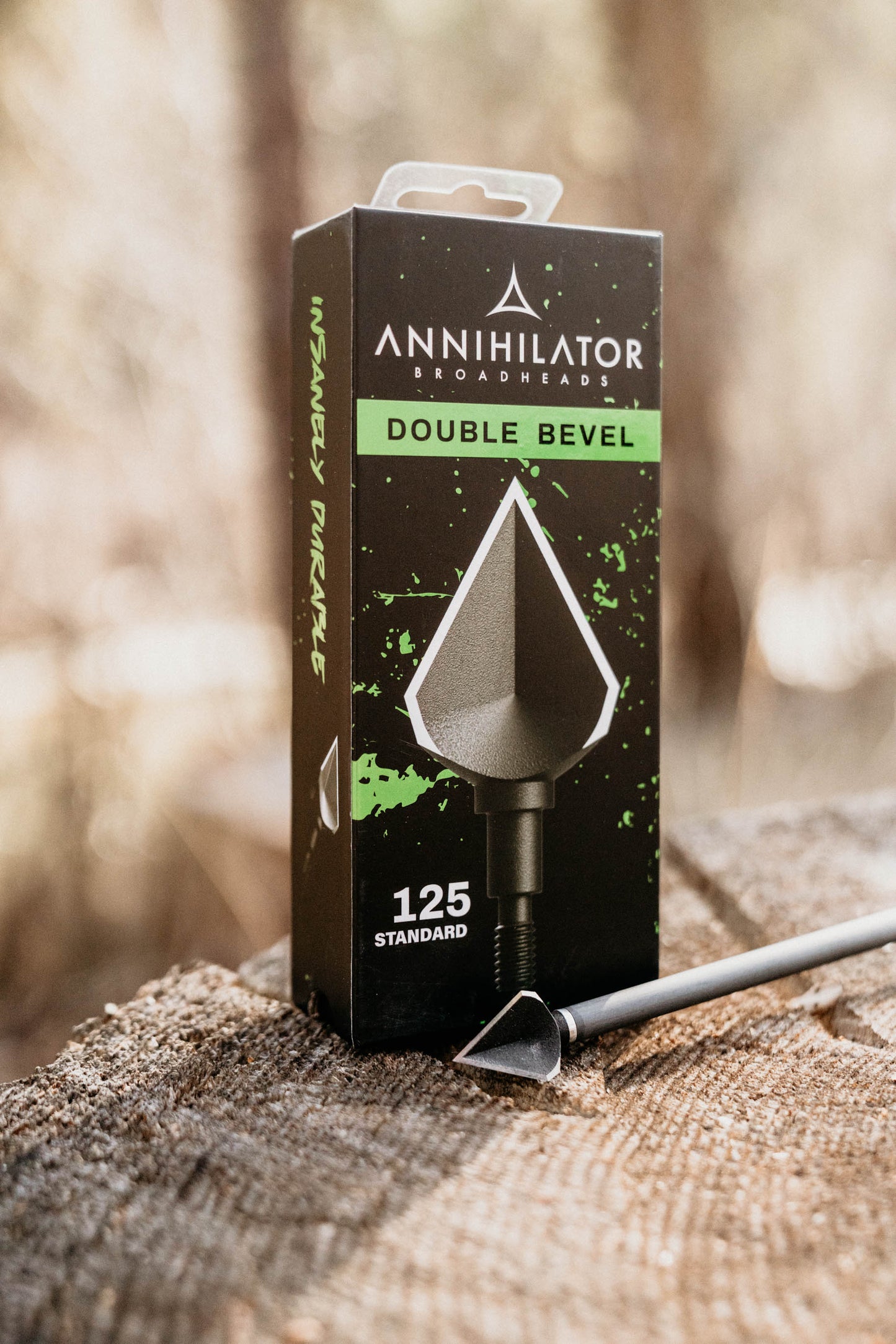 Annihilator Broadheads Double Bevel 125 – 1" Cut, Single-Piece Steel, 3-Pack
