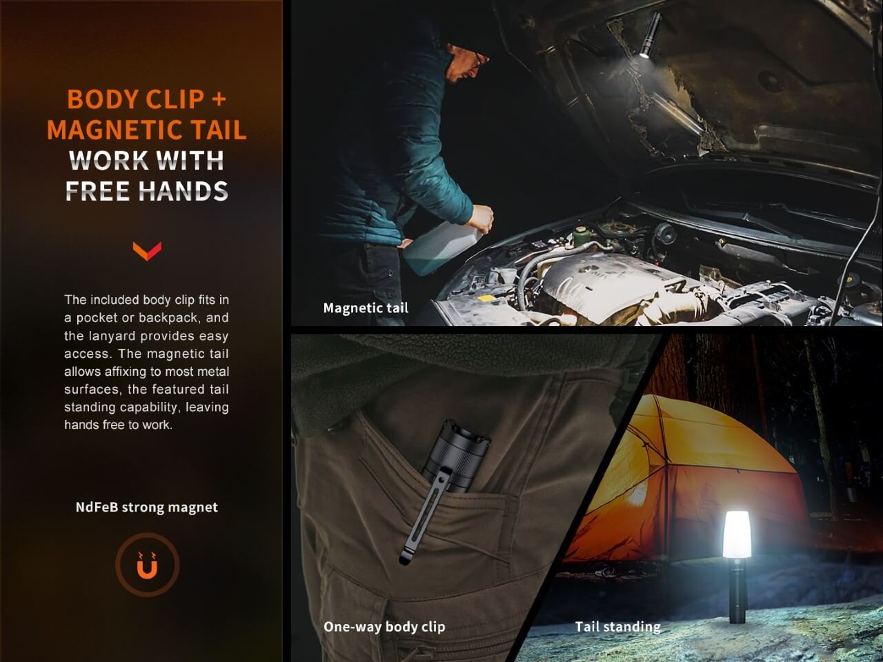 Fenix E35R Rechargeable EDC Flashlight – 3100 Lumens, 6 Modes