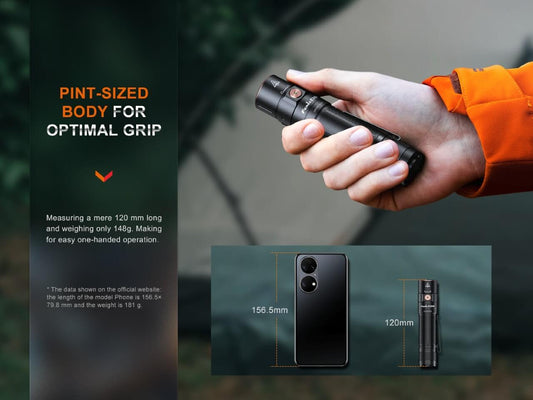 Fenix E35R Rechargeable EDC Flashlight – 3100 Lumens, 6 Modes