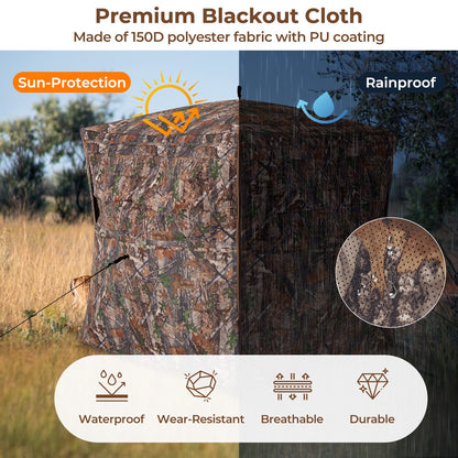 DirectDeals 360° One-Way See-Through Hunting Blind – 2-3 Person