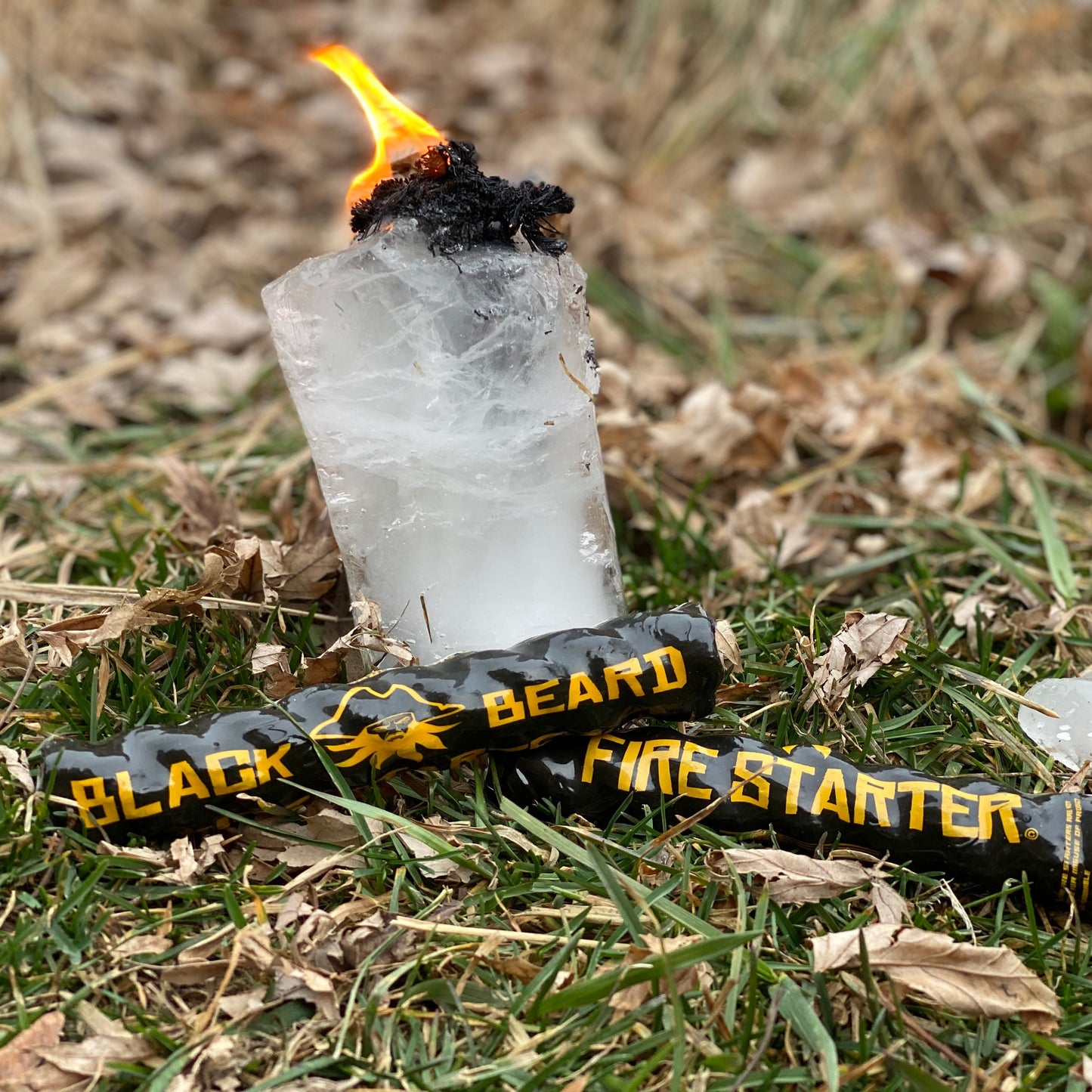 Black Beard Fire Starter Tinder | Waterproof & Windproof | 50+ Fires | Made in USA