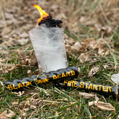 Black Beard Fire Starter Tinder | Waterproof & Windproof | 50+ Fires | Made in USA