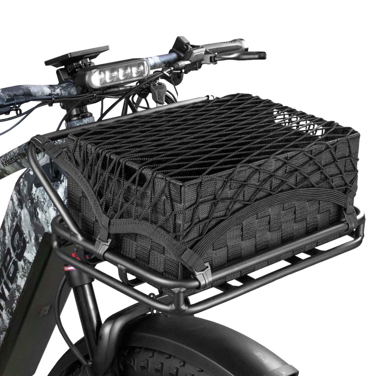 Rambo Bikes R249 Front Cargo Rack with Basket & Bungee Net