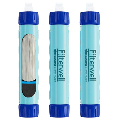 Filterwell 6L Gravity Water Filter Bag with Filter Straw | Camping & Emergency Filtration