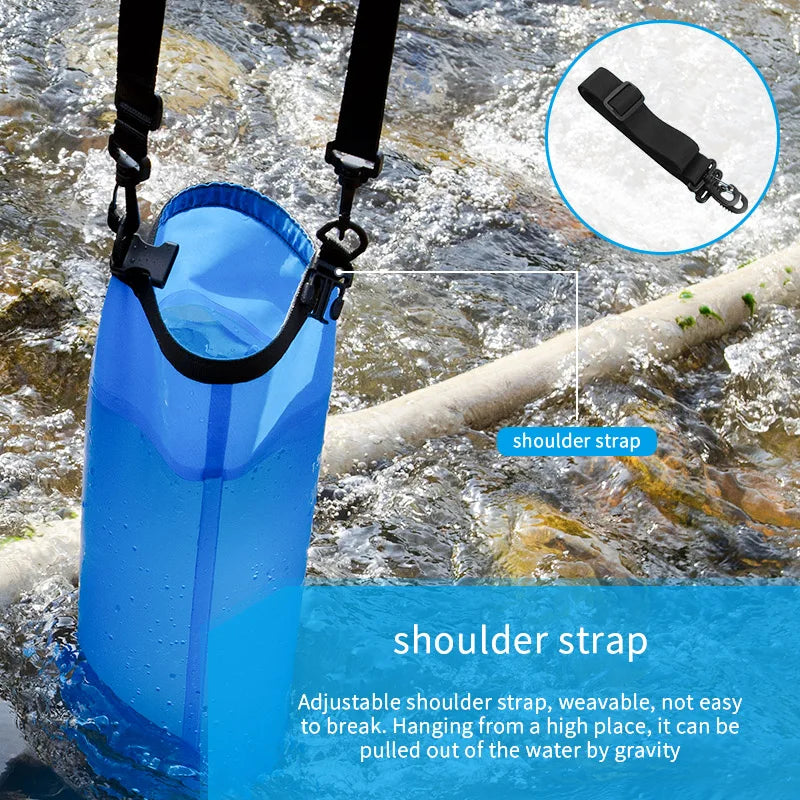 Filterwell 6L Gravity Water Filter Bag with Filter Straw | Camping & Emergency Filtration