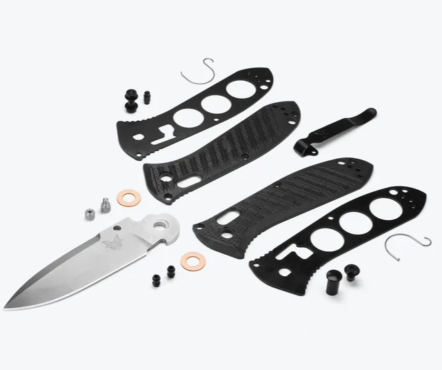 Benchmade Mini Presidio II Folding Knife - Carbon Fiber Handle - Satin High Carbon Steel