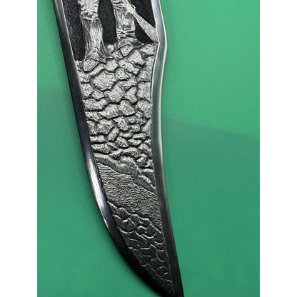 Bob Hardin Custom Bowie Knife 1989 – Scrimshaw Eagle, Serial No. 5 of 25