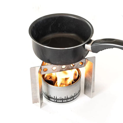 City Bonfires Camping & Cooking Accessory Pack | Camp Stove, Skewers, Lighter & Lid Buddy