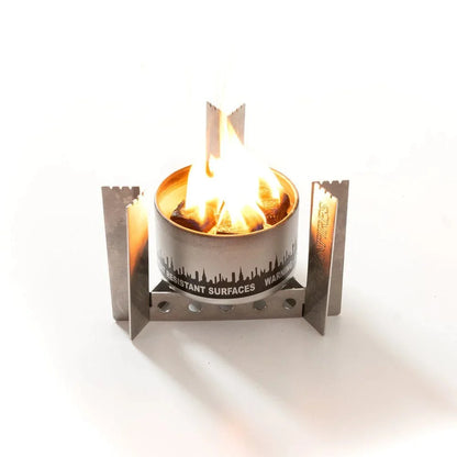 City Bonfires Camping & Cooking Accessory Pack | Camp Stove, Skewers, Lighter & Lid Buddy