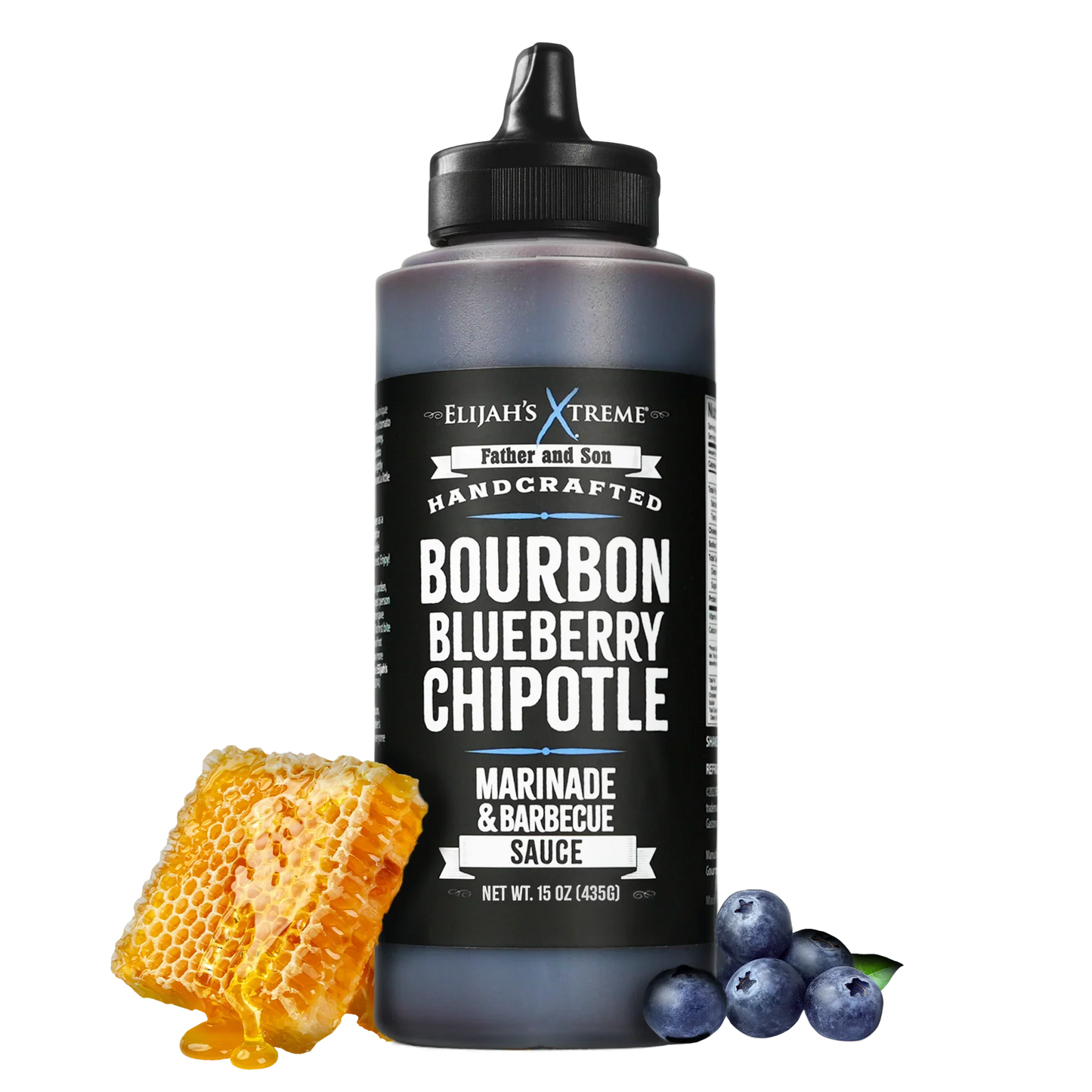 Elijah's Xtreme Bourbon Blueberry Chipotle BBQ Sauce & Marinade – 15.3 oz