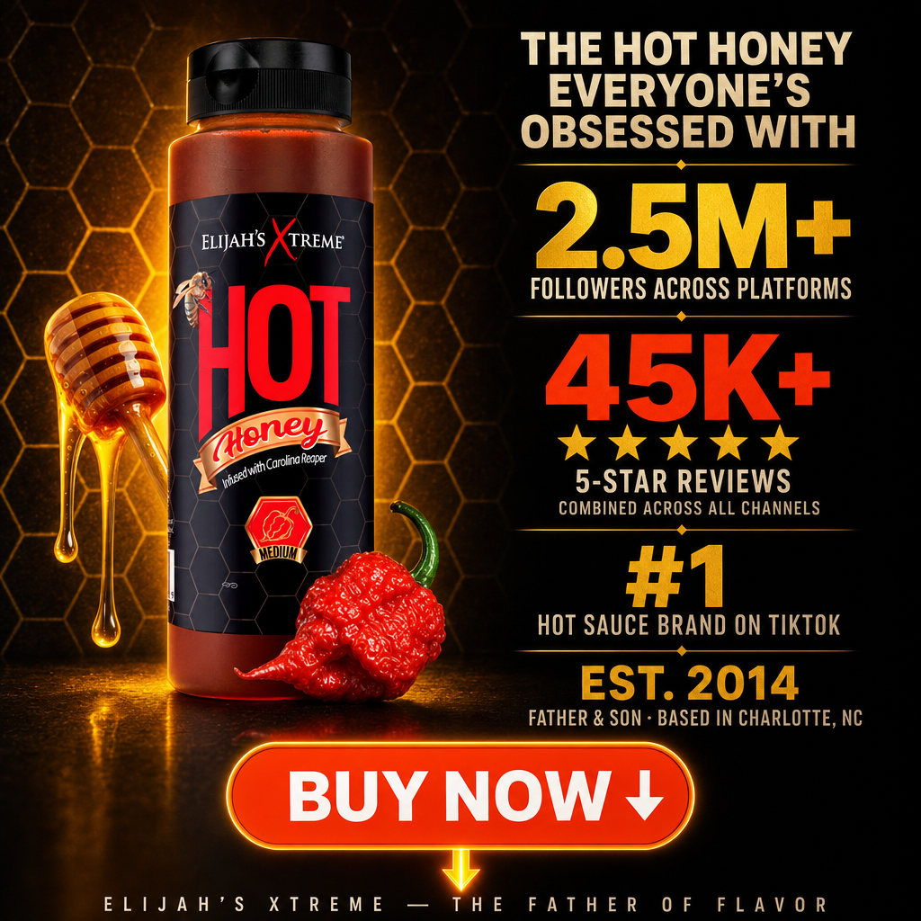 Elijah's Xtreme Hot Honey | Carolina Reaper Infused | 12 oz