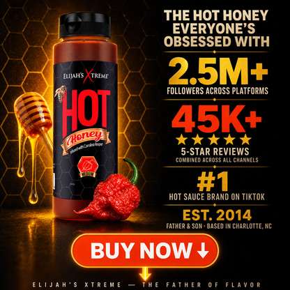 Elijah's Xtreme Hot Honey | Carolina Reaper Infused | 12 oz