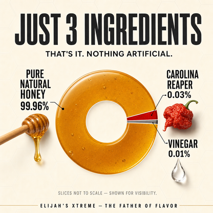 Elijah's Xtreme Hot Honey | Carolina Reaper Infused | 12 oz
