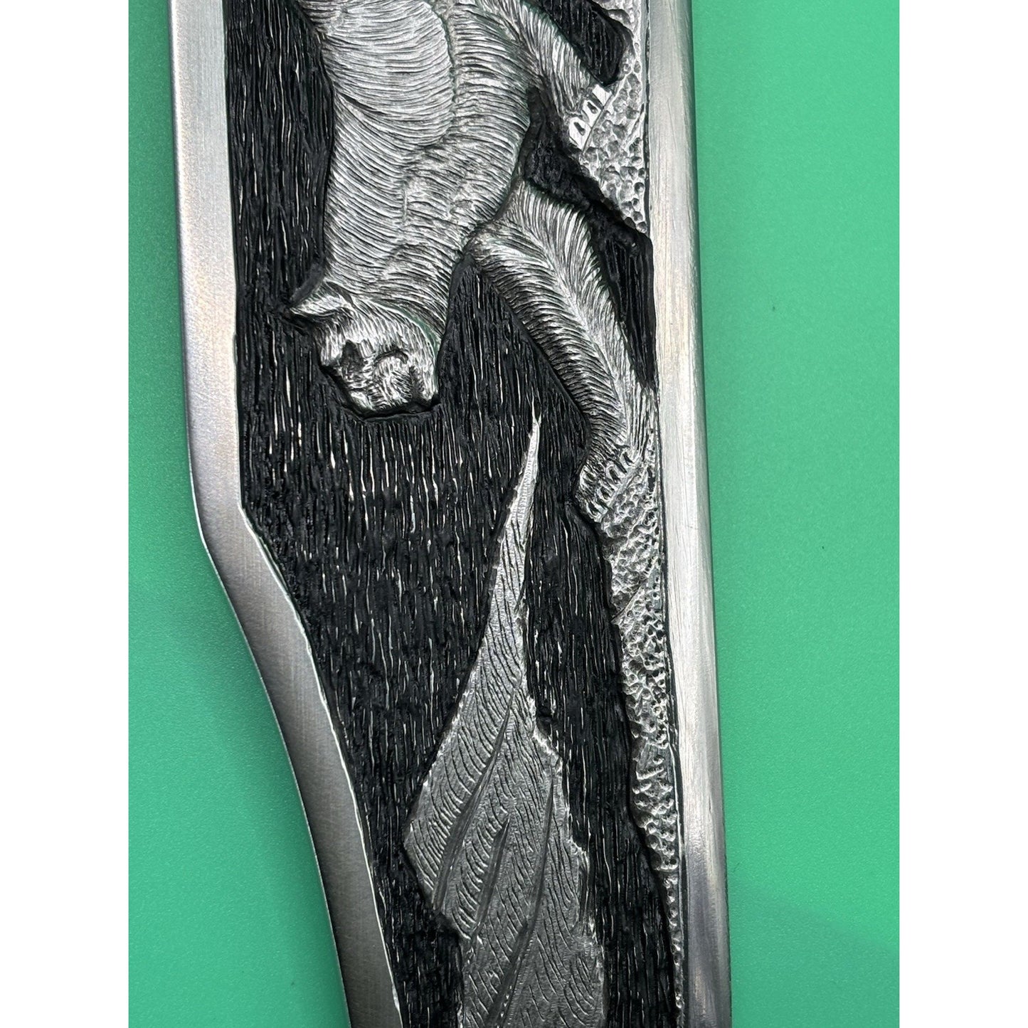 Bob Hardin Custom Bowie Knife 1989 – Scrimshaw Eagle, Serial No. 5 of 25