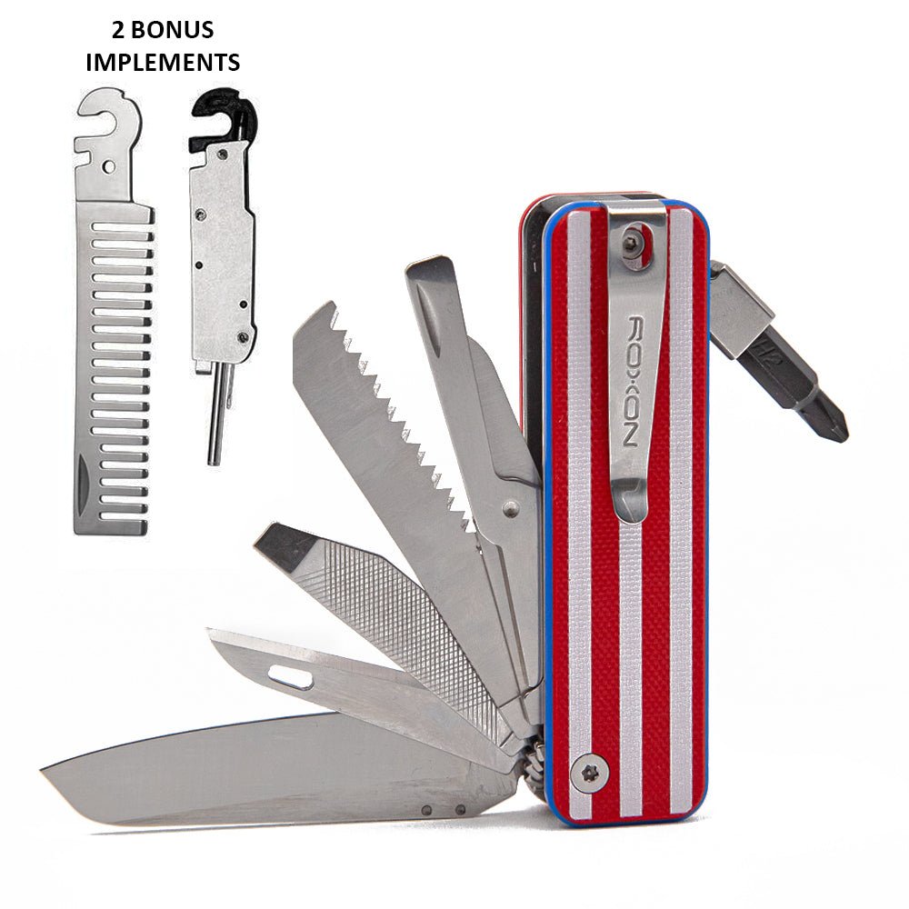 ROXON Flex Companion Modular Multitool – EDC Swiss Army Style with D2 Steel Blade
