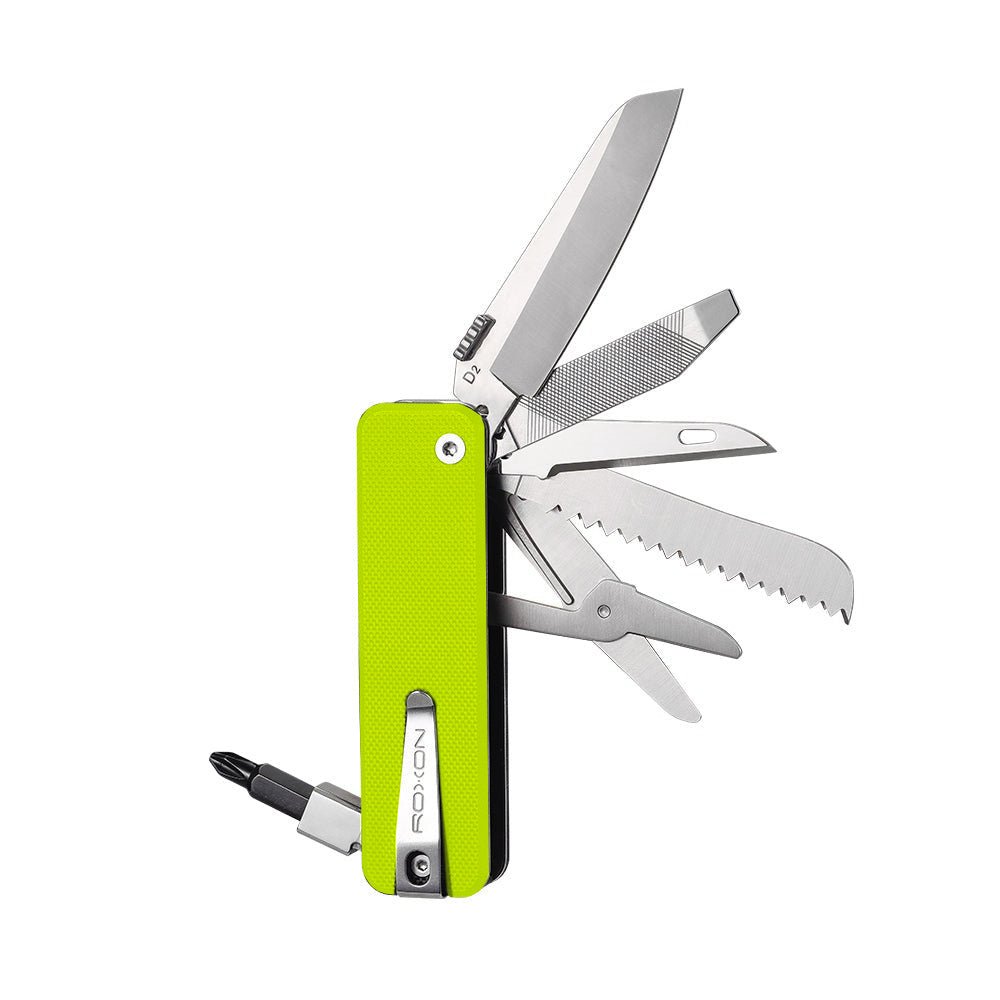 ROXON Flex Companion Modular Multitool – EDC Swiss Army Style with D2 Steel Blade