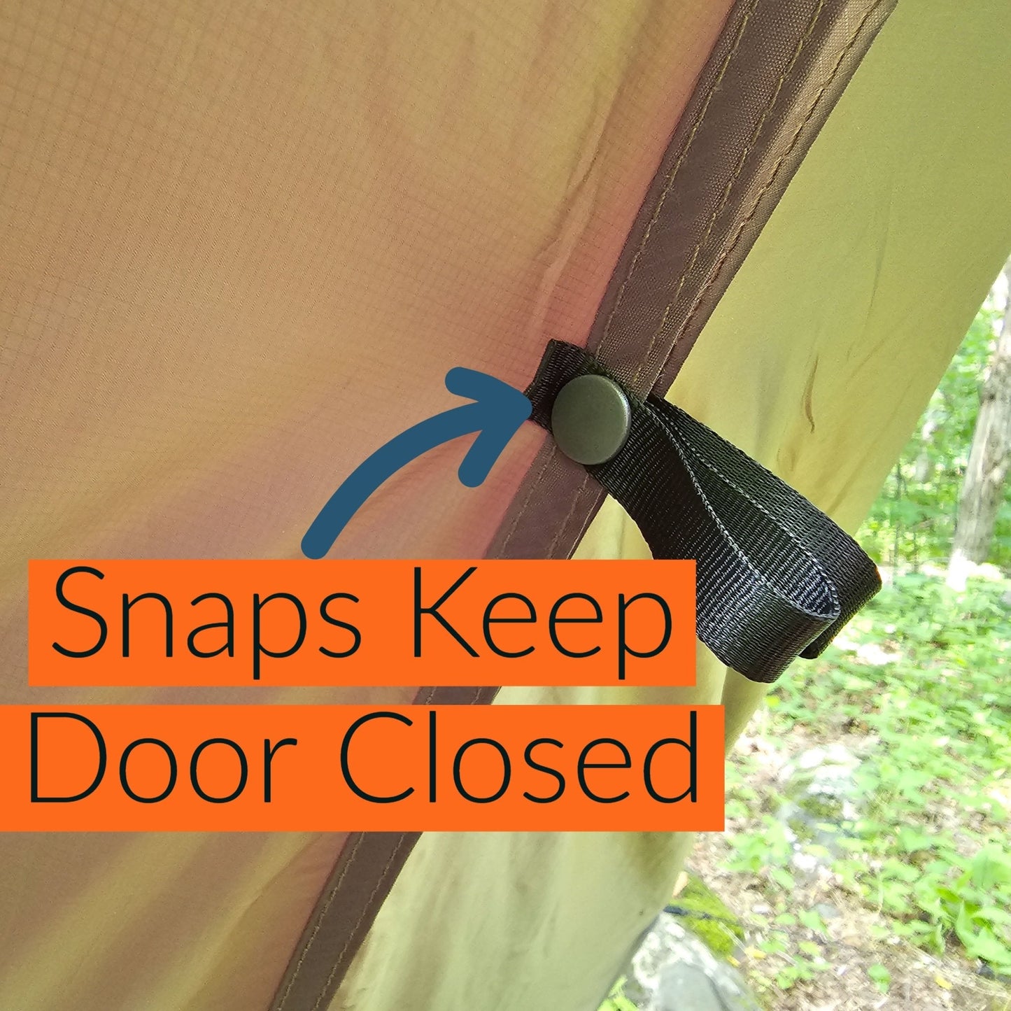 12 ft Hammock Tarp with Storm Doors | Hideaway Rain Fly