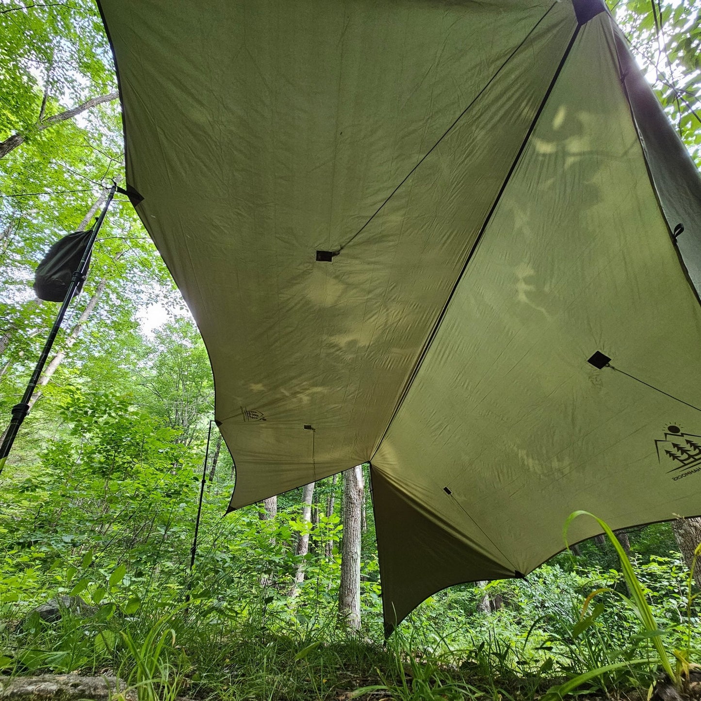 12 ft Hammock Tarp with Storm Doors | Hideaway Rain Fly