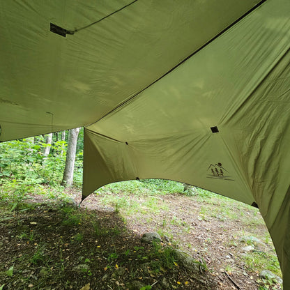 12 ft Hammock Tarp with Storm Doors | Hideaway Rain Fly