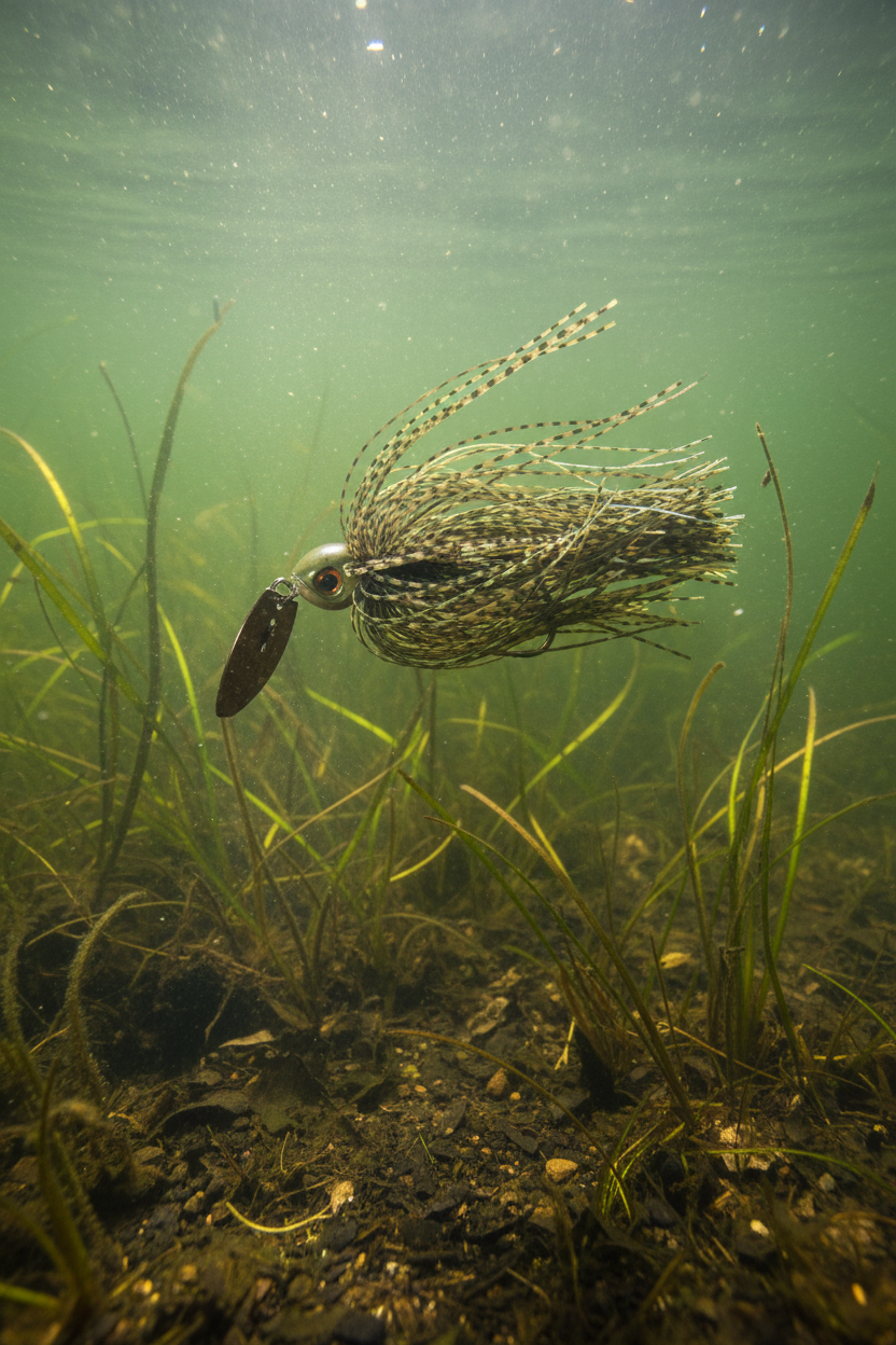 Chatter Jig Green Pumpkin underwater lifestyle photo