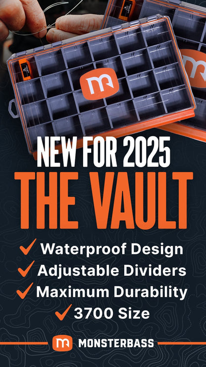 MONSTERBASS The Vault Waterproof Tackle Box | 3600, 3700 & Specialty Sizes