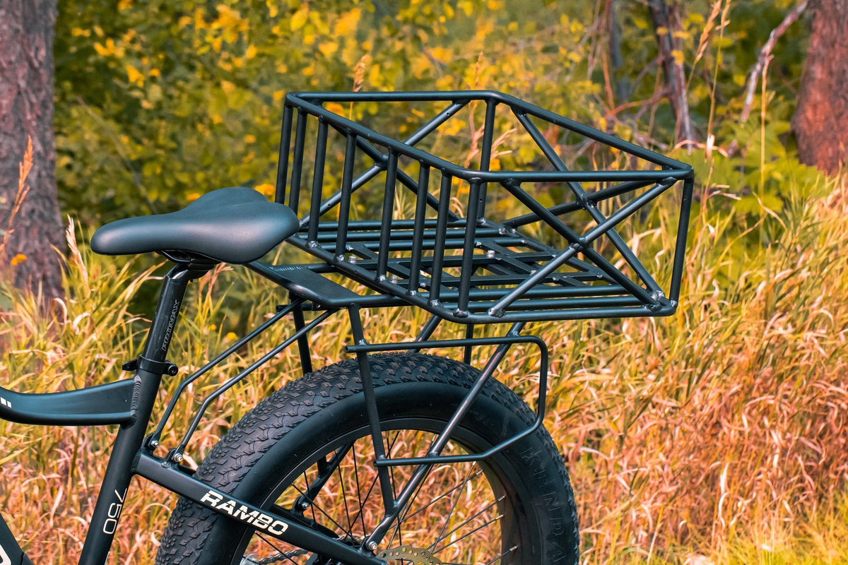 Rambo large steel cargo basket, side view
