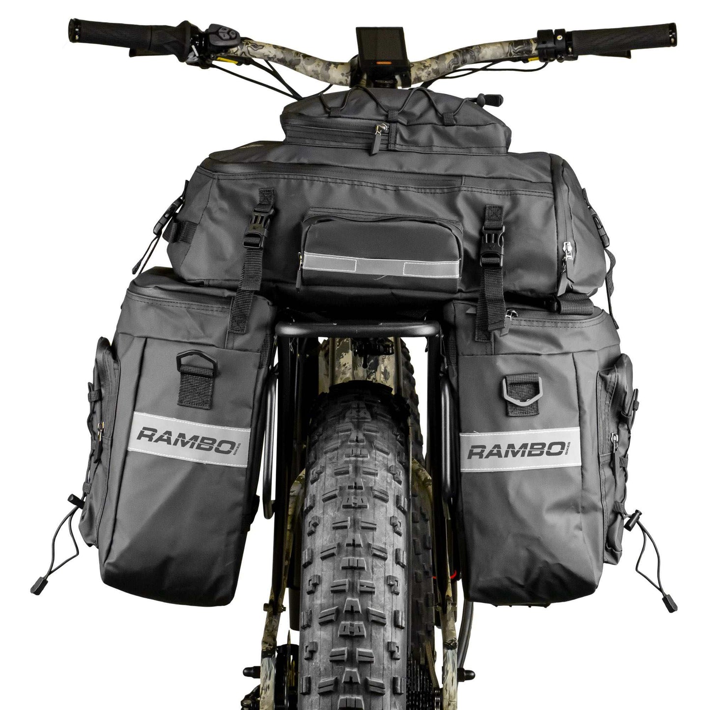 Rambo Bikes R161 Waterproof Triple Accessory Bag – 75L Total Storage