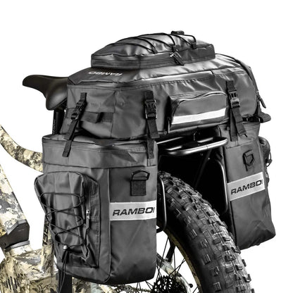 Rambo Bikes R161 Waterproof Triple Accessory Bag – 75L Total Storage