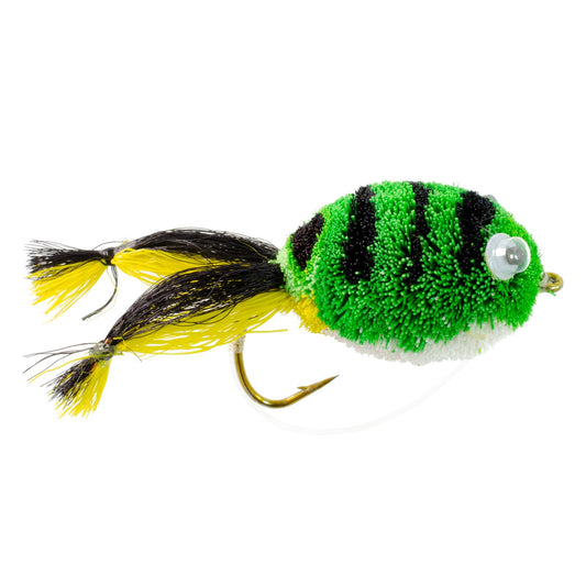 Bass Bug Collection – 12 Hand-Tied Spun Hair Bass Flies (Hook Sizes 2, 4, 6 & 8)