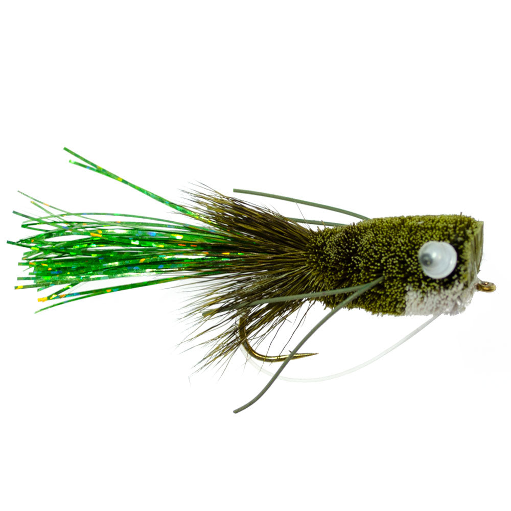 Bass Bug Collection – 12 Hand-Tied Spun Hair Bass Flies (Hook Sizes 2, 4, 6 & 8)